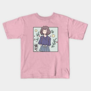 girl with flowers Kids T-Shirt